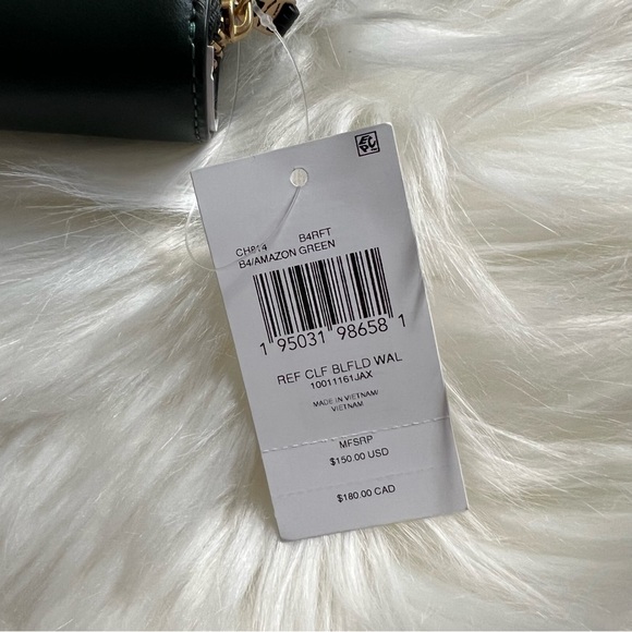 Coach Amazon Green Billfold Snap Smooth Leather Wallet - Picture 5 of 9